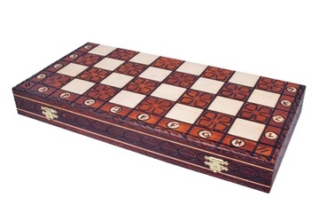 ЮНЫЕ ШАХМАТЫ С ДЕКОРАТИВНЫМ ОБЖИГОМ 42x21 см