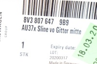 Audi a3 8p7 передній бампер нижня решітка нова оригінальна 8v38076479b9 Зі Шроту, фото thumb