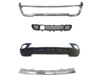 фото thumb №1, Jeep cherokee kl 14- рамка хром +решётка + бампер нижний спойлер