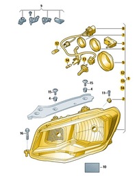 фото thumb №3, Фара vw caddy левая aso