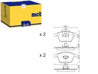 фото thumb №1, Met22-0549-3 тормозные колодки тормозные volvo s40 ii, v50 04