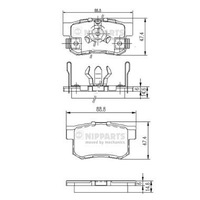 фото thumb №2, Гальмівні колодки гальмівні задня j3614017 nipparts honda