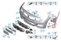 фото thumb №10, Bmw 3 gt f34 передняя часть бампер m кронштейн держатель repair kit 51118062209