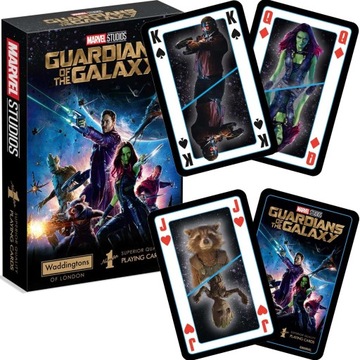 MARVEL STRAŻNICY GALAKTYKI KARTY DO GRY KLASYCZNA TALIA KOLEKCJONERSKA