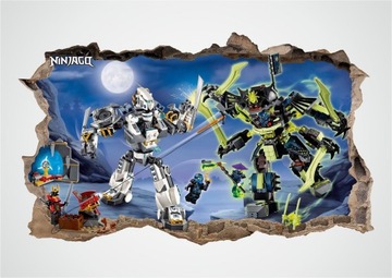 Наклейка на стену с плакатом LEGO NINJAGO! 120х74см