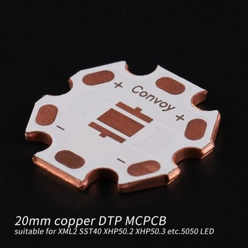 Светодиод Cree XM-L2 U3 1А холодный 6500К медь Noctigon