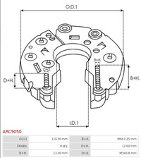 фото thumb №3, Диодный мост диодный генератора arc9050