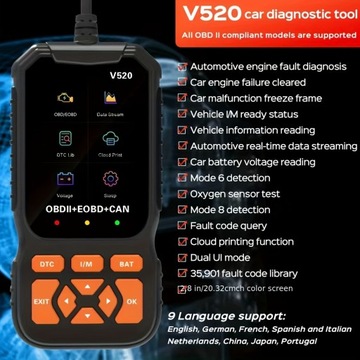 Автомобильный сканер OBD2, диагностический сканер, профессиональный считыватель