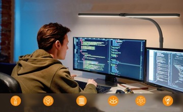 ЛАМПА ДЛЯ ЧЕРТЕЖА ДВОЙНАЯ МОЩНАЯ СВЕТОДИОДНАЯ НАСТОЛЬНАЯ ЛАМПА + ЗАРЯДНОЕ УСТРОЙСТВО НА 24 ВТ