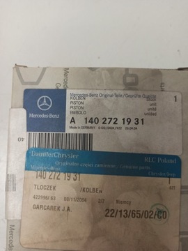 TŁOK AUTOMATYCZNEJ SKRZYNI BIEGÓW MERCEDES OM722 A1402721931 ASO ORG