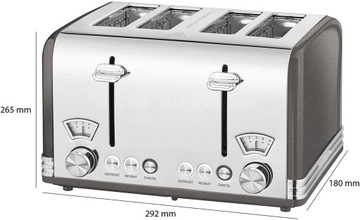 TOSTER NA 4 KROMKI PROFICOOK PC-TA ANTRACYT