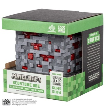 Lampka 3D Ruda Redstone USB Minecraft nocna dla dzieci