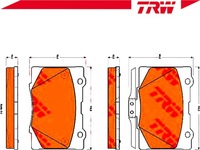 фото thumb №3, Trw gdb3498 набір гальмівних колодок гальмівних, гальма дискові