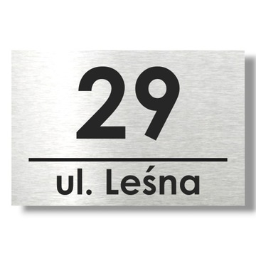 АДРЕСНАЯ ТАБЛИЧКА С НОМЕРОМ ДОМА ПРОЧНАЯ И ЭЛЕГАНТНАЯ 30Х20см DIBOND UV PRINT