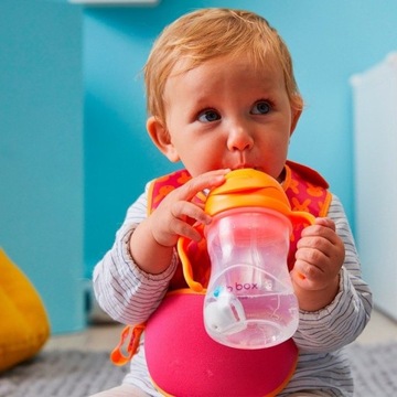 Бутылка для воды B.box для детей - чашка-поильник с трубочкой 240 мл малина BPA FREE