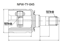 фото thumb №3, Nty npw-ty-045 набор шарнир, wał приводной