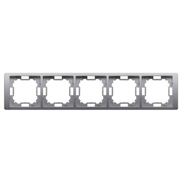 Simon Basic Neos Ramka pięciokrotna 5-krotna stal inox BMRC5/21