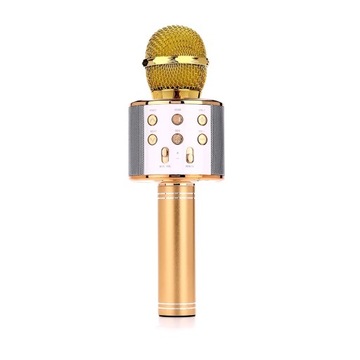 Outlet - Mikrofon karaoke z głośnikiem bluetooth Manta MIC10-G Złoty