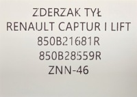 Новий оригінальний бампер задня renault captur i lift 2017-2019 - 850b28559r Ціна, фото thumb