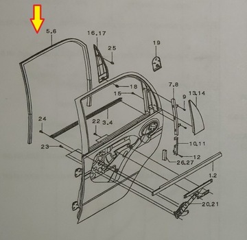 фото thumb №3, Прокладка направляюча скло задніх matiz оригінал
