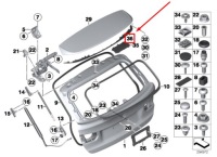 фото thumb №8, Bmw 3 touring f31 защита заднего спойлера 51627288446 7288446оригинальная