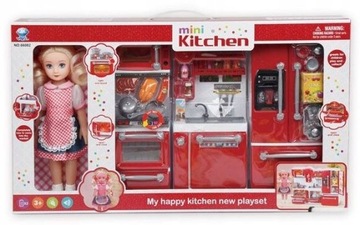КУХНЯ ДЛЯ КУКОЛЬНОГО ДОМА МЕБЕЛЬ RED + DOLL
