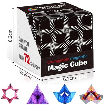 FIDGET ANTYSTRESOWY KOSTKA MAGNETYCZNA UKŁADANKA ŁAMIGŁÓWKA GRA LOGICZNA