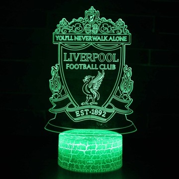 LIVERPOOL 3D светодиодный ночник USB/БАТАРЕЯ + ПУЛЬТ ДИСТАНЦИОННОГО УПРАВЛЕНИЯ