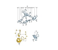 Насос жидкость охлаждающей с прокладка оригинальный номер 06e121018d Киев, фото thumb