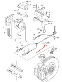 фото thumb №8, Новий audi a3 8p задня права джгут трубопровід датчика abs 1k0927904ar oem