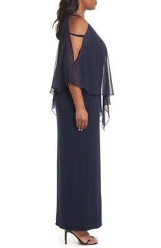 PLUS SIZE LINE Макси с накидкой, размеры 44 - 60
