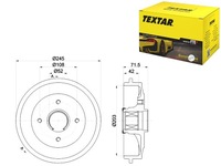 фото thumb №1, Гальмівні барабани гальмівні 2szt. задня citroen c2 c2 enterprise c3 i c3 pluriel