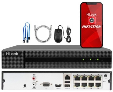 КОМПЛЕКТ IP МОНИТОРИНГА 4 Мпикс PoE, 6 ЧЕРНЫХ IPCAM-камер
