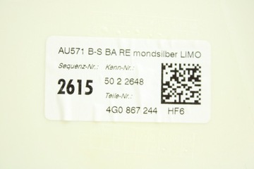 фото thumb №7, Оригінальні обшивка захист стійка b права audi a6 c7 4g0867244 70km
