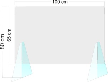 Pleksa na ladę osłona 100x75 3mm pleksi stojąca