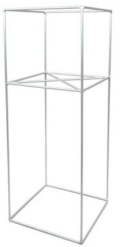 KWIETNIK METALOWY STOJĄCY STOJAK NA KWIATY SREBRNY 60CM LOFT PRODUKT POLSKI