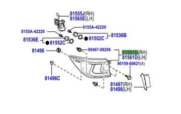 фото thumb №1, 81551-52f80 права задня лампа lexus lbx 23-