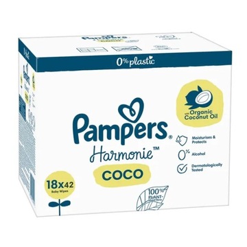 CHUSTECZKI NAWILŻANE PAMPERS HARMONIE COCO 18x42sz