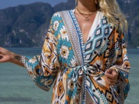 ПАРЕО для пляжа, платье ПОЛЕТ, длинная накидка, женская туника SUMMER BOHO