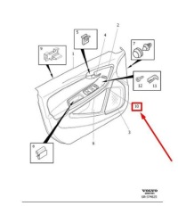 фото thumb №9, Панель перемикачів двері лівих volvo s60 mk2 новий