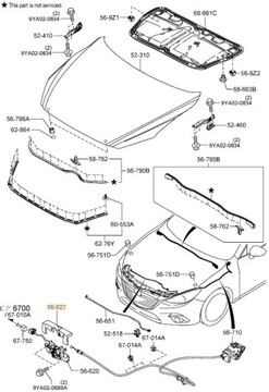 фото thumb №4, Захист замка капота перед mazda 2 dj 3 bm bjs756627 оригінал