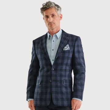 Granatowa casualowa marynarka męska Slim Fit PAKO LORENTE 50/188