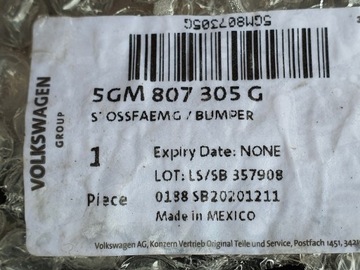 фото thumb №11, Vw e-golf golf r балка бампера зад 5gm807305g 17-