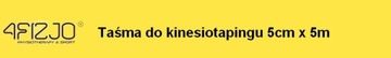 Kinesiotaping taśmy do kinezy tapingu tapy tejpy 4Fizjo żółta taśma