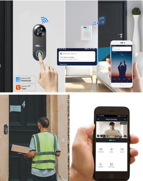 Видеодомофон Камера дверной звонок FULL HD WIFI TUYA PIR