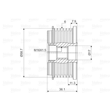 фото thumb №11, Зчеплення генератора valeo 588033 77364082