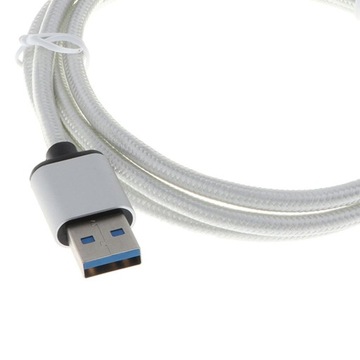USB-кабель, USB-к, нейлоновая оплетка Fast Silver