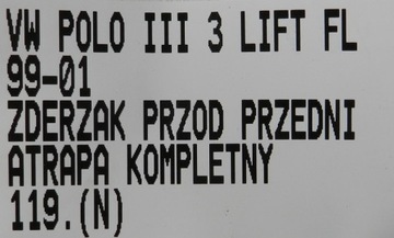 фото thumb №15, 119.zderzak перед переднє vw polo iii рестайлінг 99-01