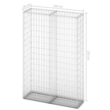 ГАБИОННАЯ КОРЗИНА ГАБИОННАЯ СЕТКА НАСТЕННАЯ 150x100x30