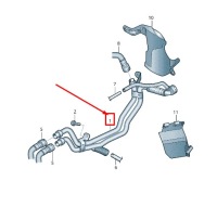 фото thumb №1, Vw sharan 7n охлаждающая жидкость труба 7n0815097p
